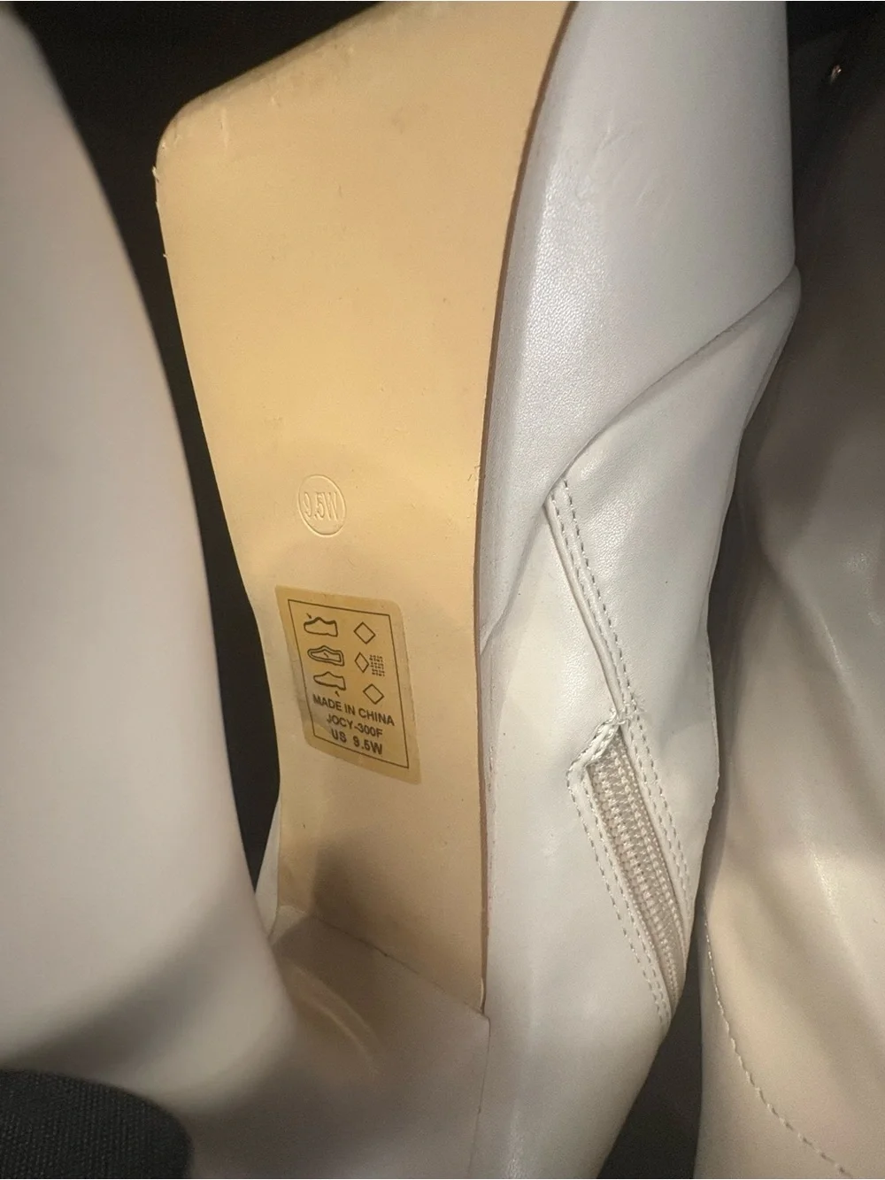 Fashion Nova Cream Platform Sock Boots
